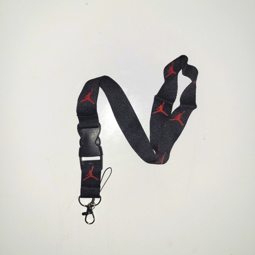 Jordan Black One Size Lanyard with Clip A